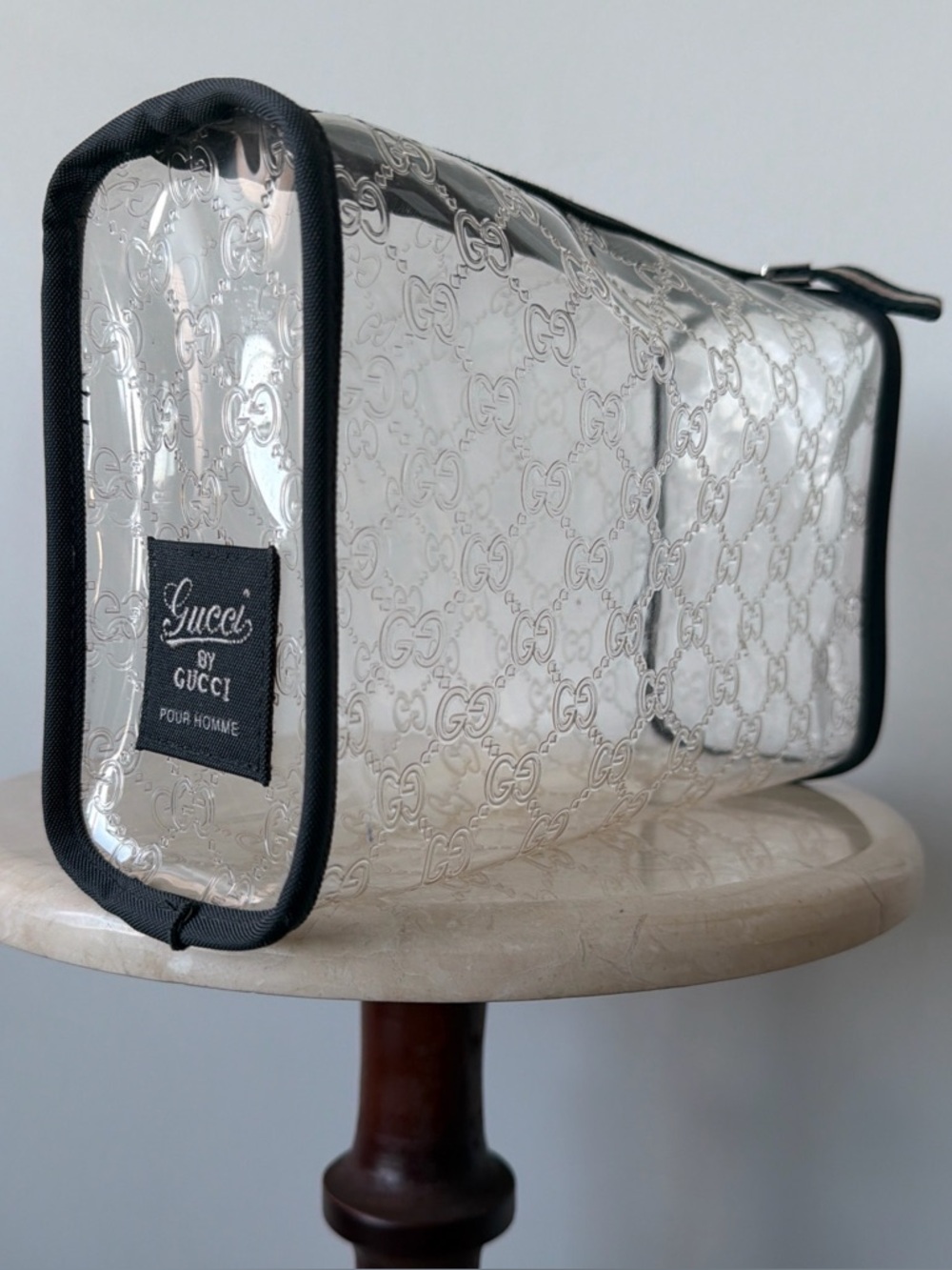 Vintage ‘Gucci’ Monogram Clear PVC Travel Case / Toiletry Bag